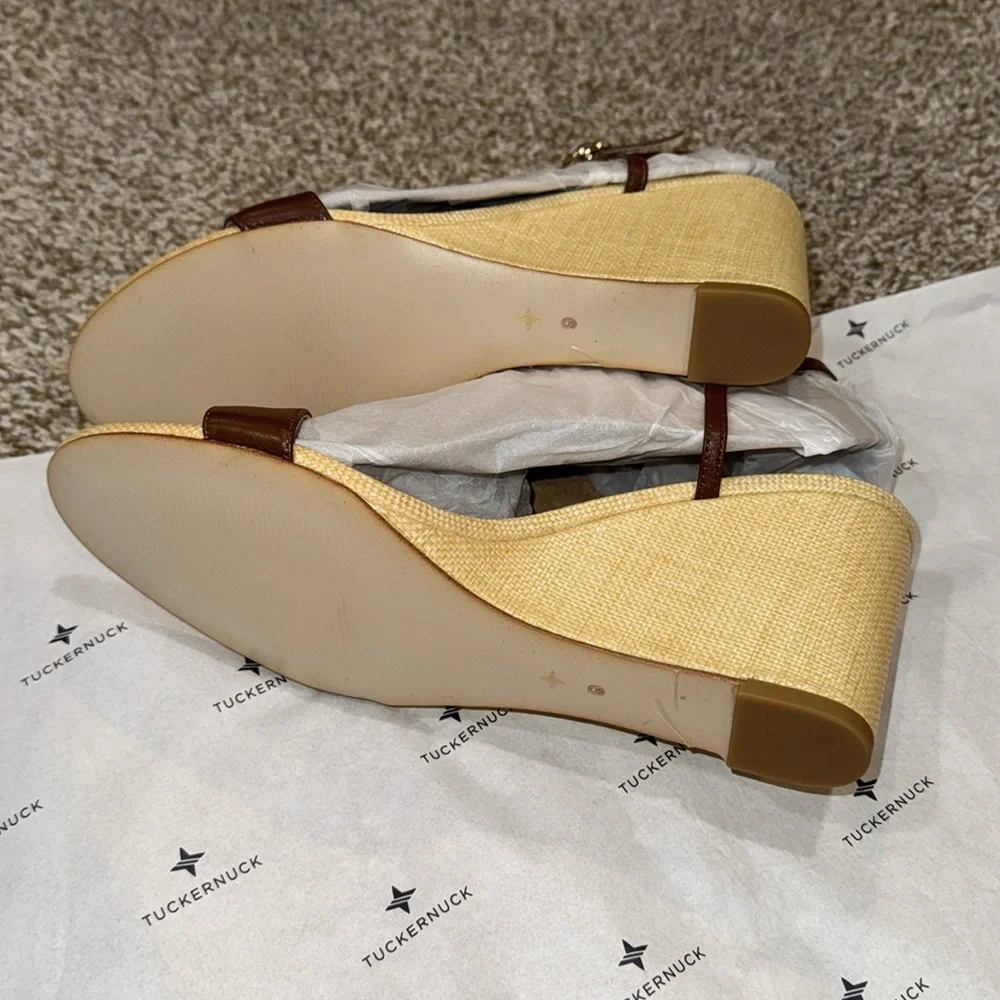 Brown Leather Delphine Wedges